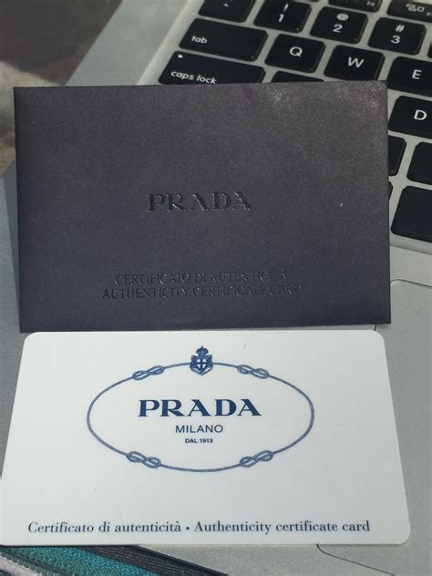 what does a fake prada logo look like|prada authenticity card.